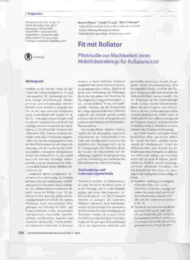 Vorschauseite 1: Fit mit Rollator