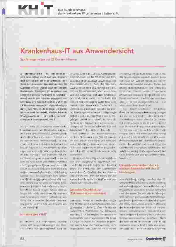 Vorschauseite 1: Krankenhaus-IT aus Anwendersicht