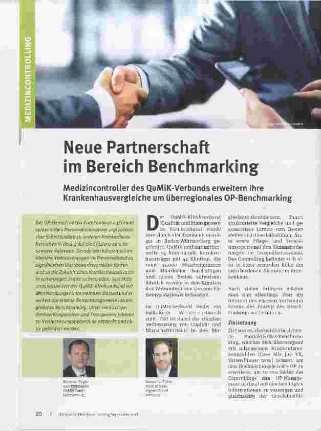 Vorschauseite 1: Neue Partnerschaft im Bereich Benchmarking