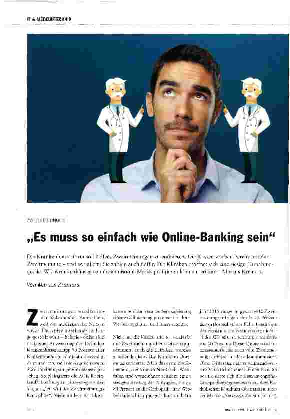 Vorschauseite 1: Es muss so einfach wie Online-Banking sein