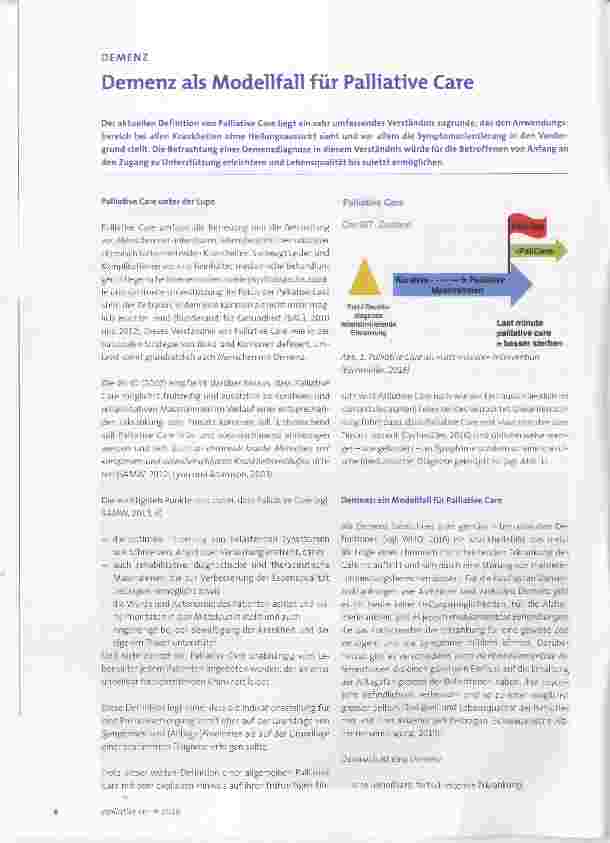 Vorschauseite 1: Demenz als Modellfall für Palliative Care