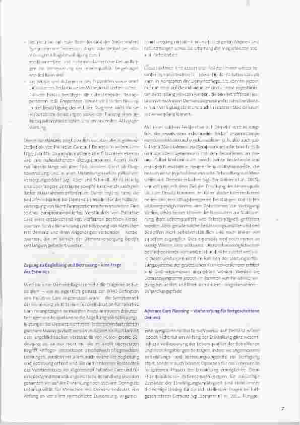 Vorschauseite 2: Demenz als Modellfall für Palliative Care