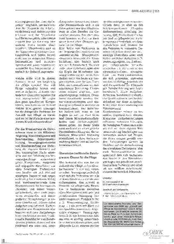 Vorschauseite 2: Pflege im Krankenhaus der Zukunft