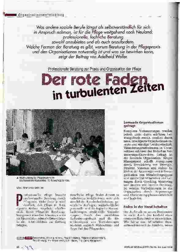 Vorschauseite 1: Der rote Faden in turbulenten Zeiten