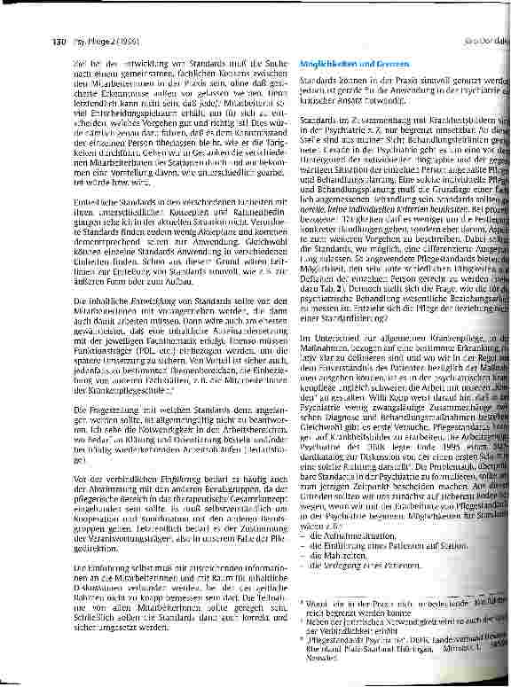 Vorschauseite 3: Pflege-Standards in der Psychiatrie Sinn und Zweck - Möglichkeiten und Grenzen
