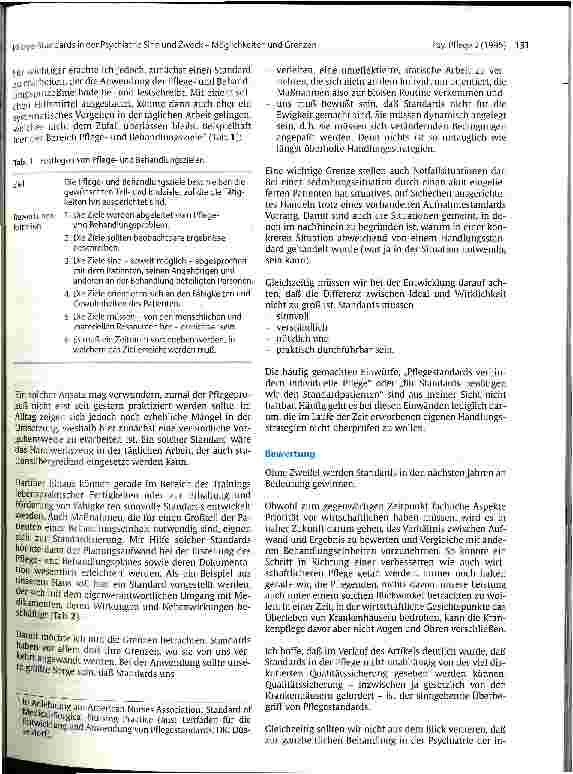 Vorschauseite 4: Pflege-Standards in der Psychiatrie Sinn und Zweck - Möglichkeiten und Grenzen