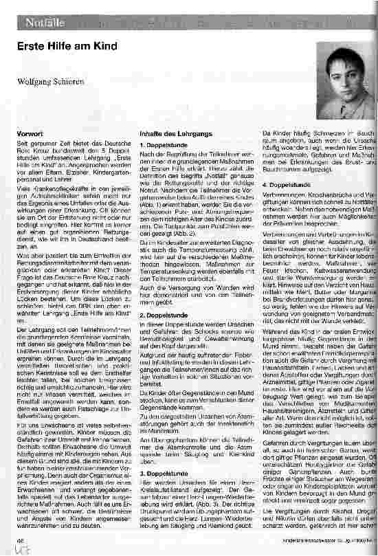 Vorschauseite 1: Erste Hilfe am Kind