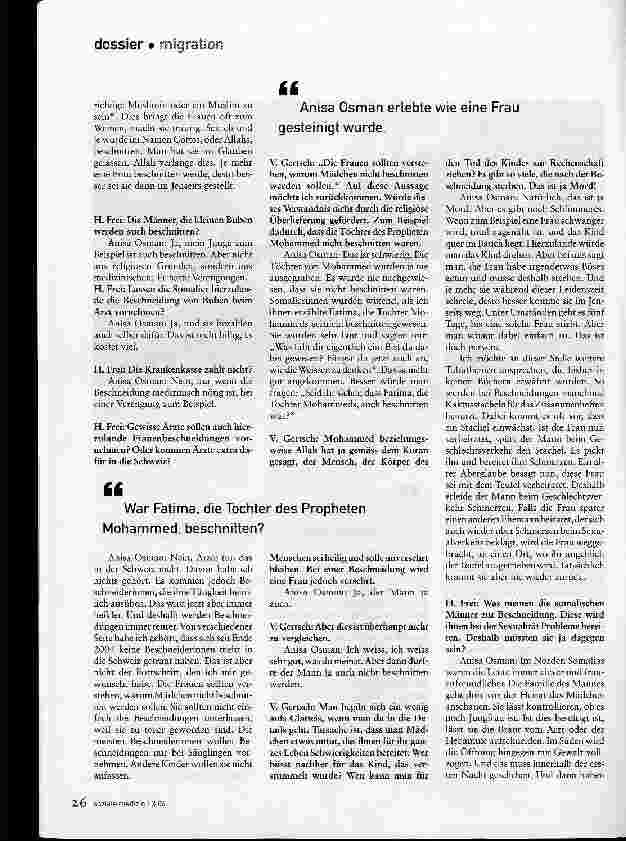 Vorschauseite 3: Frauenbeschneidung -eine mörderische Praxis