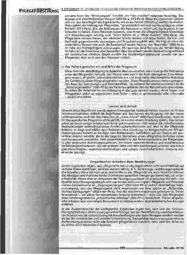 Vorschauseite 4: Eine Studie über die professionelle Interaktion mit rückenmarkgeschädigten Menschen im Krankenhaus