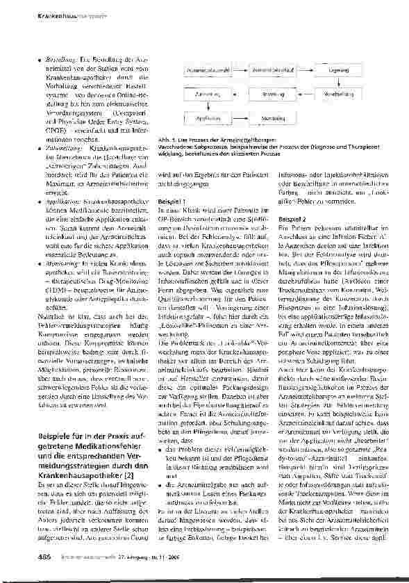 Vorschauseite 2: Medikationsfehler in der Praxis - Rolle des Krankenhausapothekers