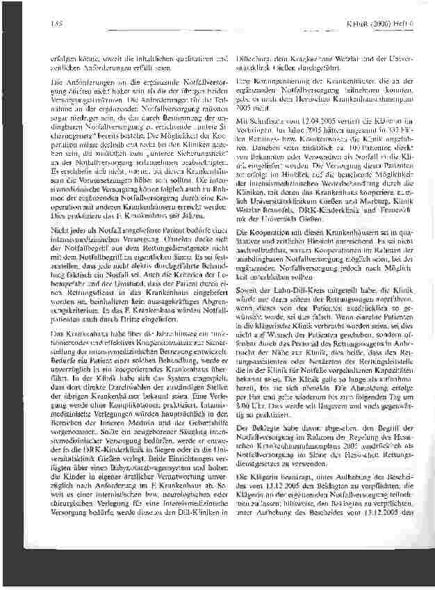 Vorschauseite 2: Entscheidungen - Teilnahme eines Krankenhauses an der Notfallversorgung