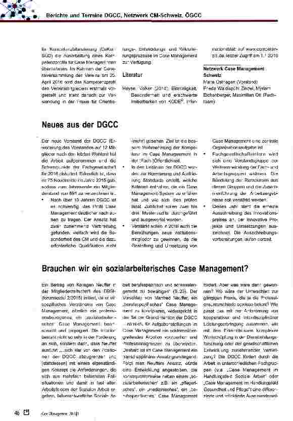 Vorschauseite 2: Erhebung eines Kompetenzprofils für Gase Manager/innen in der Schweiz