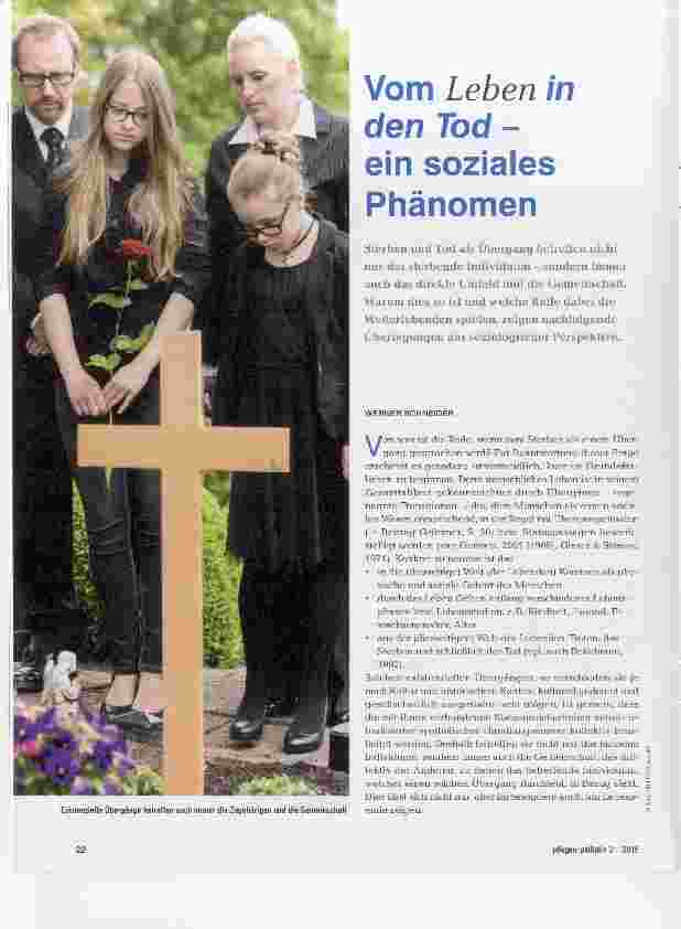 Vorschauseite 1: Vom Leben in den Tod ein soziales Phänomen