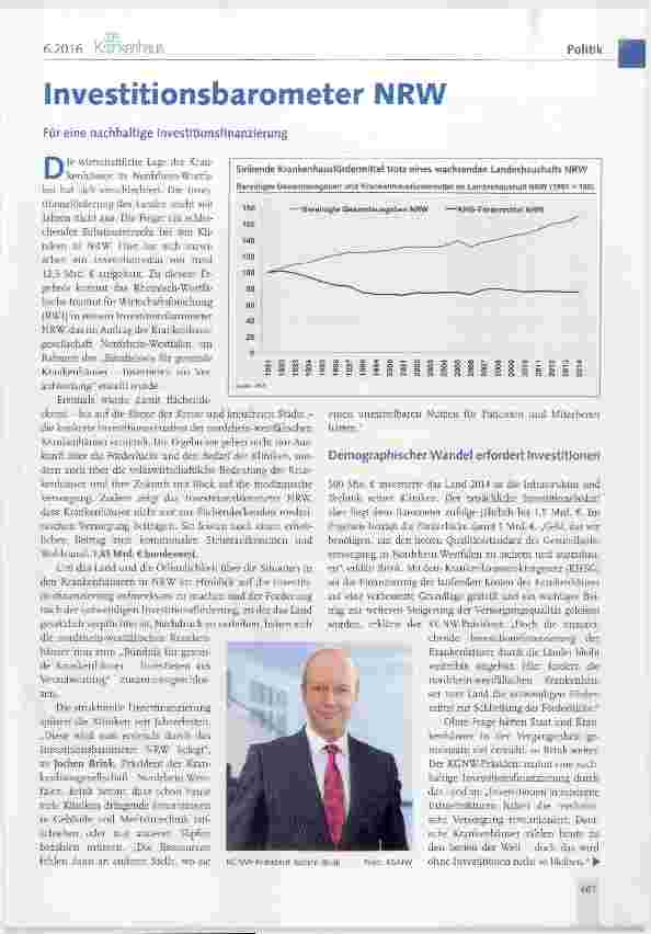 Vorschauseite 1: Investitionsbarometer NRW