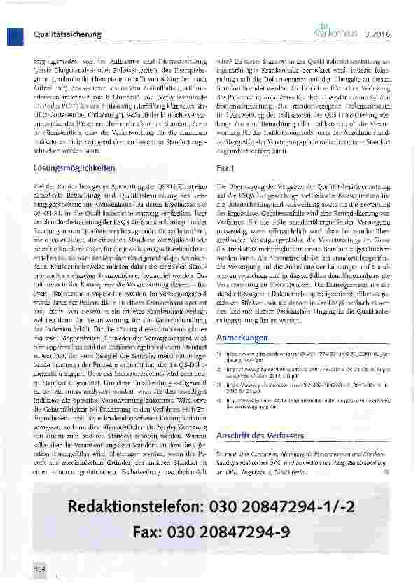 Vorschauseite 3: Krankenhausstandorte als Auswertungseinheiten in der externen stationären Qualitätssicherung