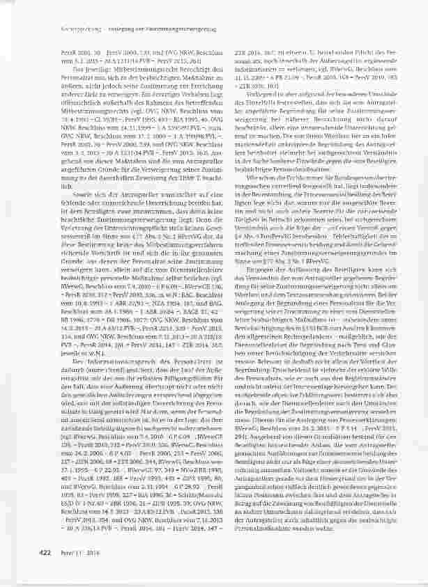 Vorschauseite 2: Auslegung der Zustimmungsverweigerung