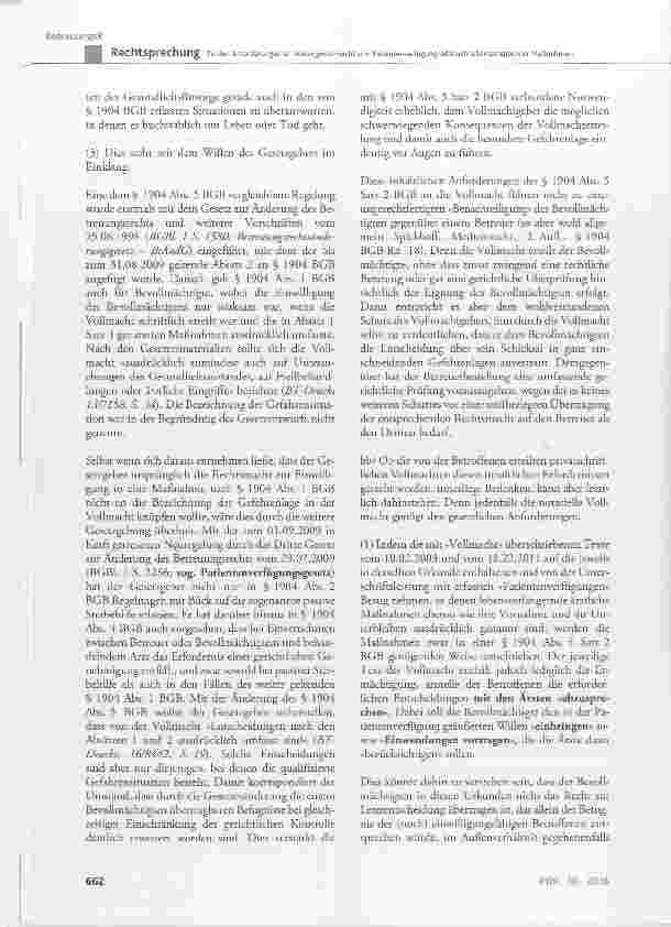 Vorschauseite 5: Zu den Anforderungen an VorsorgevoUmacht und Patientenverfügung im Zusammenhang mit dem Abbruch lebenserhaltender Mafßnahmen