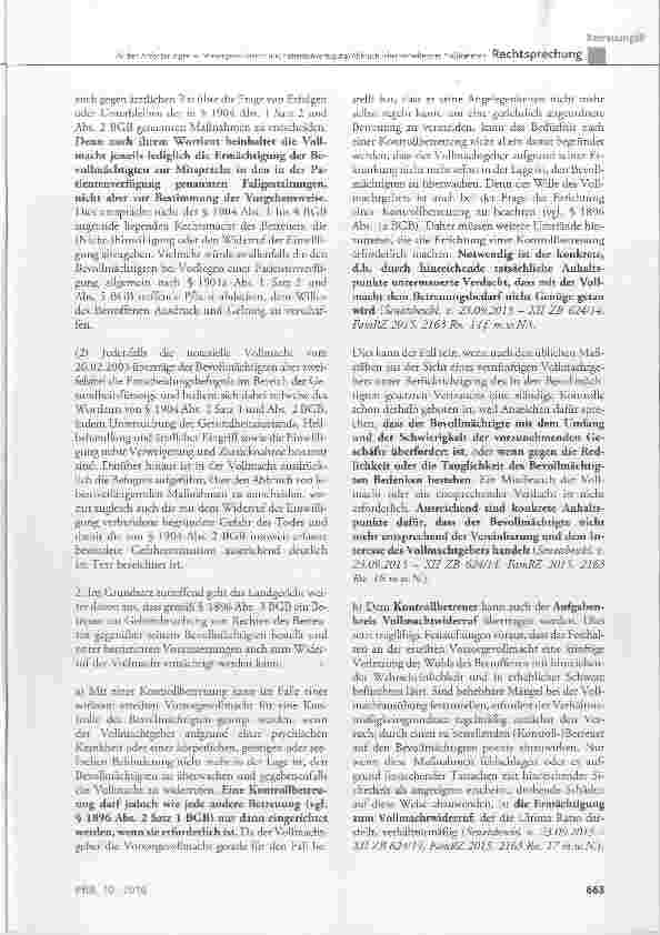 Vorschauseite 6: Zu den Anforderungen an VorsorgevoUmacht und Patientenverfügung im Zusammenhang mit dem Abbruch lebenserhaltender Mafßnahmen