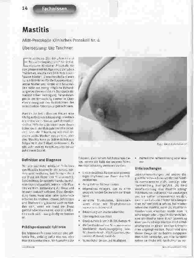 Vorschauseite 1: MastitisABM-Protokolle Klinisches Protokoll Nr. 4