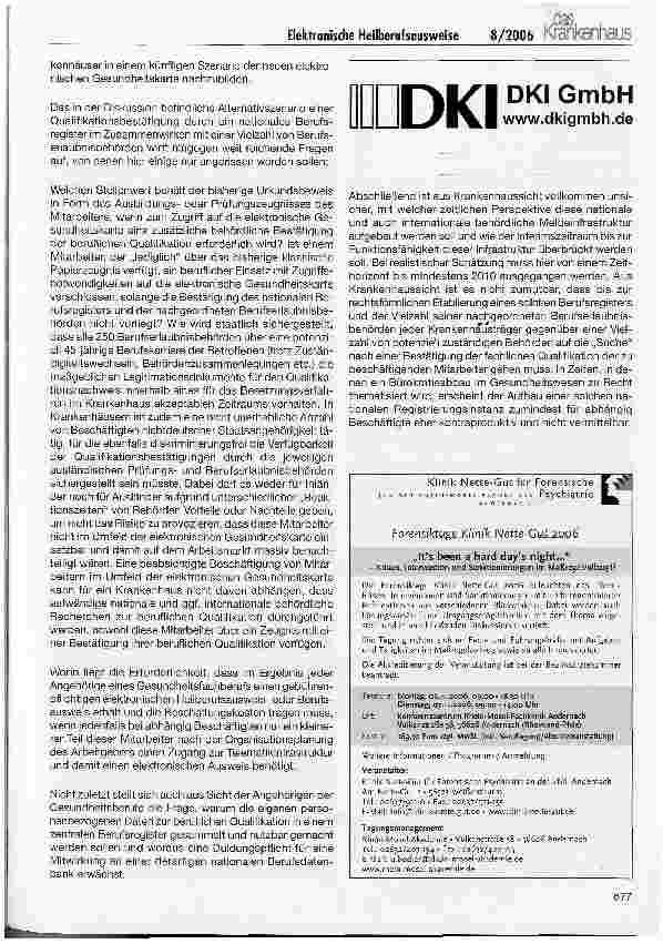 Vorschauseite 4: Elektronische Heilberufsausweise: Herausgabe und Nutzung im Krankenhaus