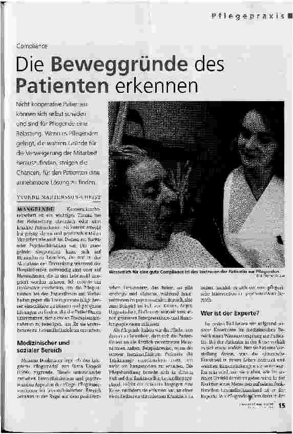 Vorschauseite 1: Die Beweggründe des Patienten erkennen