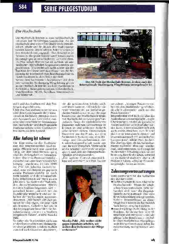 Vorschauseite 2: Die Hochschule Bremen ist international ausgerichtet Pflegestudiengänge in Deutschland