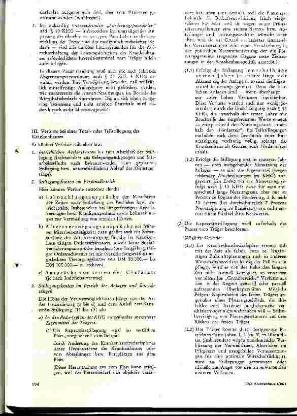 Vorschauseite 2: Das Verlust und Haftungsrisiko der feigemeinnützigen Krankenhäuser unter dem Einfluß von KHG und Bundespflegesatzverordnung