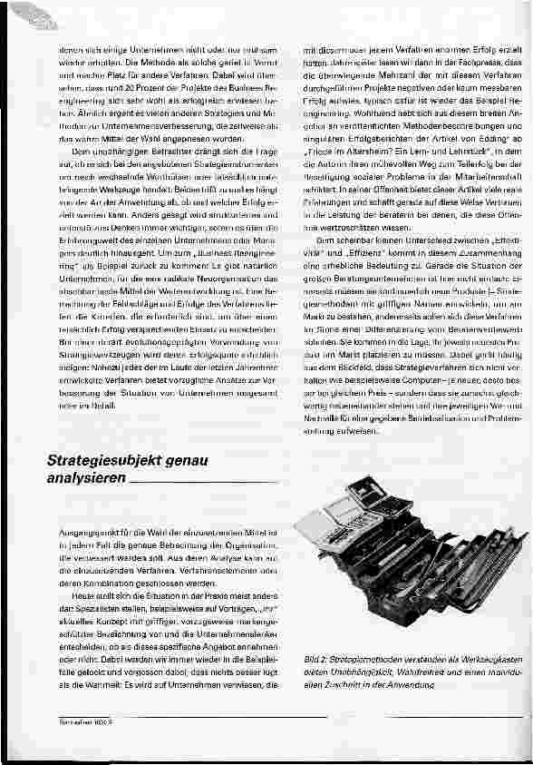 Vorschauseite 2: Strategieentwicklung per Checkliste - Von der Kunst das richtige Instrumentarium für eine maßgeschneiderte Strategie auszuwählen