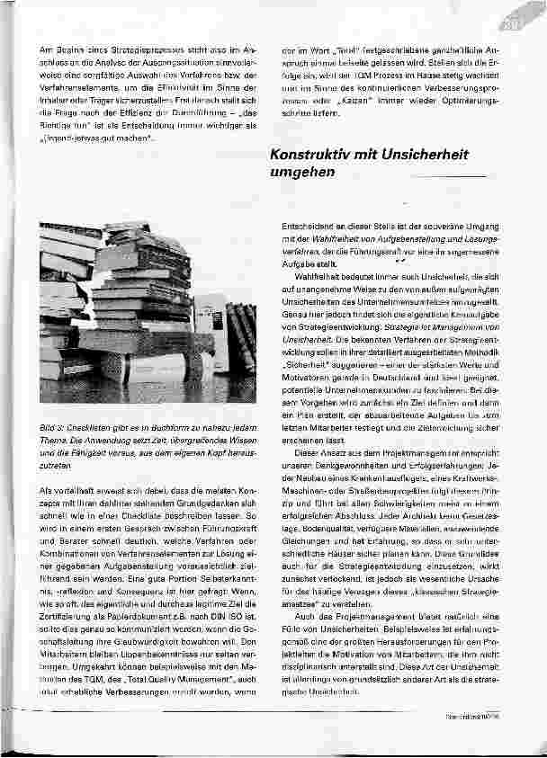 Vorschauseite 3: Strategieentwicklung per Checkliste - Von der Kunst das richtige Instrumentarium für eine maßgeschneiderte Strategie auszuwählen