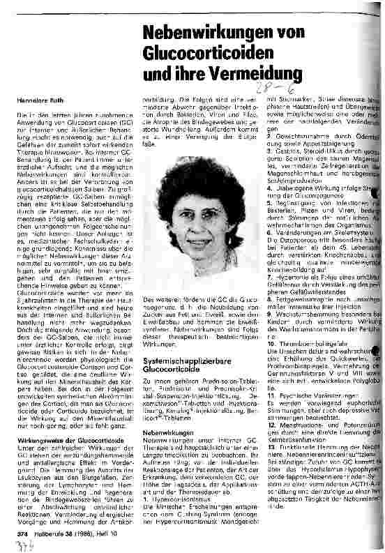 Vorschauseite 1: Nebenwirkungen von Glucocoricoiden und ihre Vermeidung