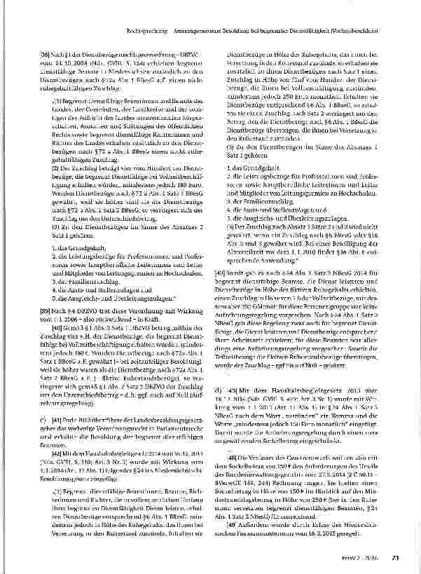 Vorschauseite 4: Amtsangemessene Besoldung bei begrenzter Dienstfähigkeit (Vorlagebeschluss)