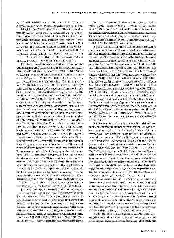 Vorschauseite 6: Amtsangemessene Besoldung bei begrenzter Dienstfähigkeit (Vorlagebeschluss)