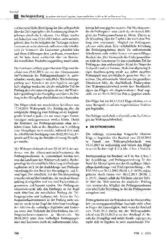 Vorschauseite 3: Zur rechnerischen Ermittlung einer Gesamtnote für den mündlichen Teil der Examensprüfung