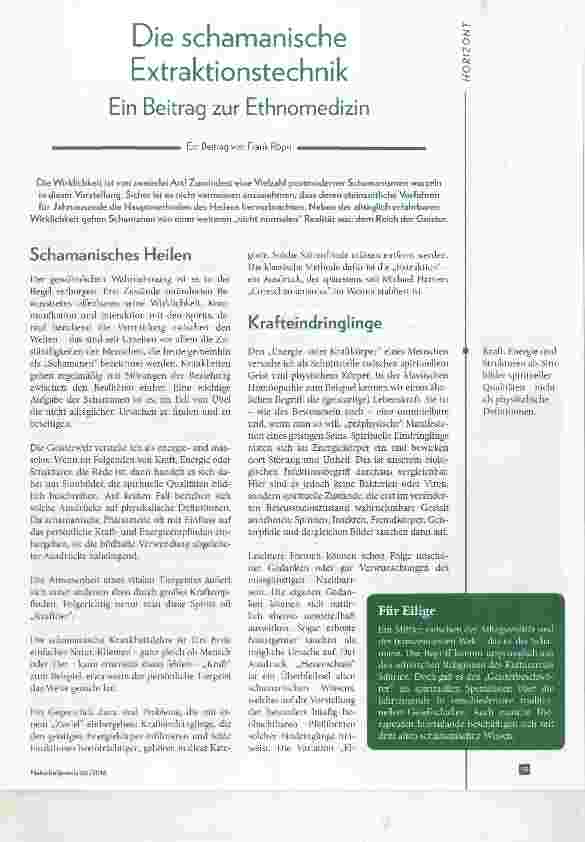 Vorschauseite 1: Die schamanische Extraktionstechnik
