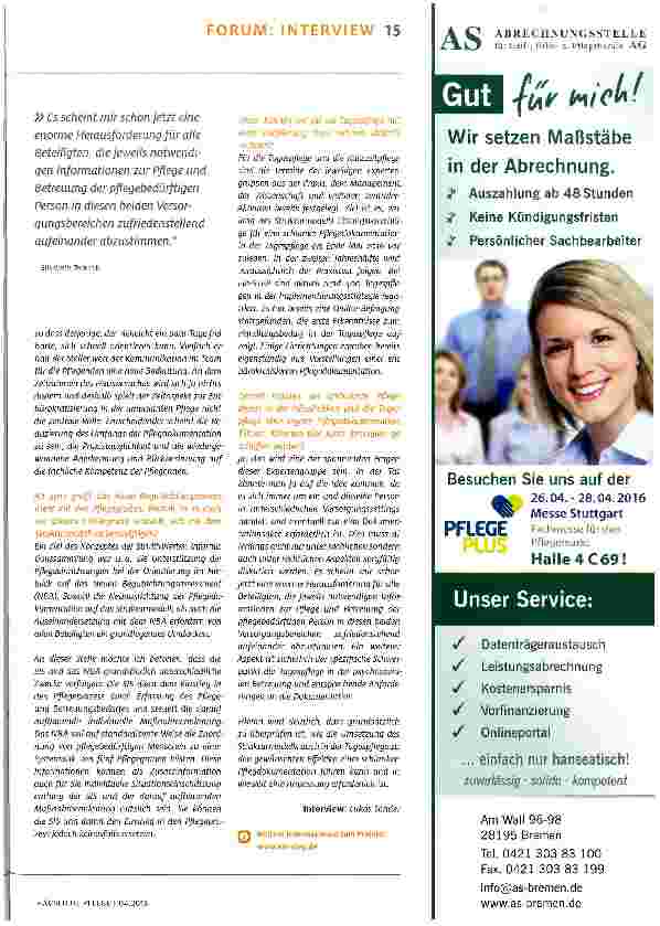 Vorschauseite 2: Entbürokratisierung: jetzt kommt die Tagespflege