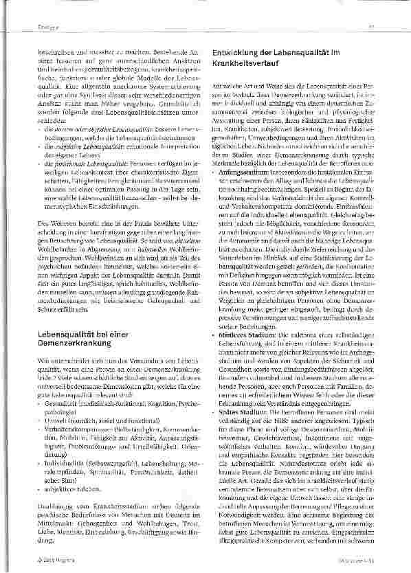 Vorschauseite 2: Lebensqualität von Menschen mit Demenz