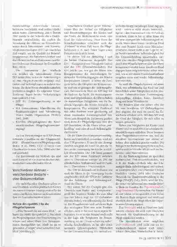 Vorschauseite 4: Pflegeanamnese war gestern: epaKIDS 2 - integrative Pflegeprozessdokumentation als neuer Standard