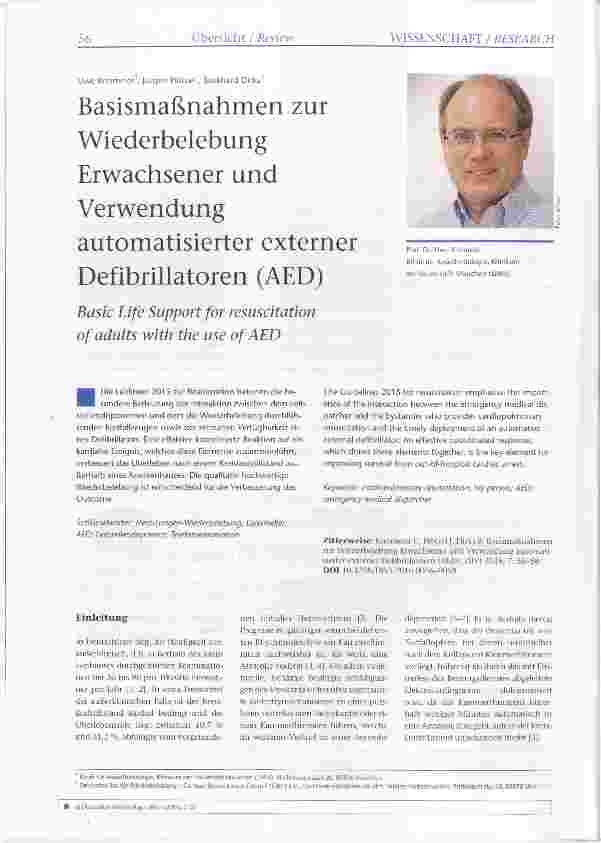 Vorschauseite 1: Basismaßnahmen zur Wiederbelebung Erwachsener und Verwendung automatisierter externer Defibrillatoren (AED)