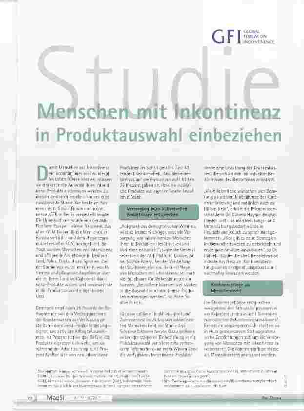 Vorschauseite 1: Menschen mit Inkontinenz in Produktauswahl einbeziehen
