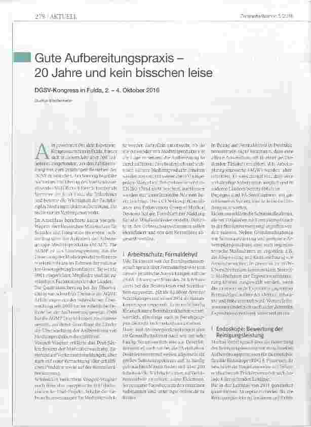 Vorschauseite 1: Gute Aufbereitungspraxis 20 Jahre und kein bisschen leise