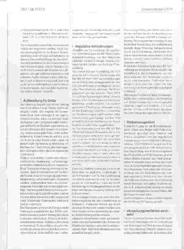 Vorschauseite 5: Gute Aufbereitungspraxis 20 Jahre und kein bisschen leise