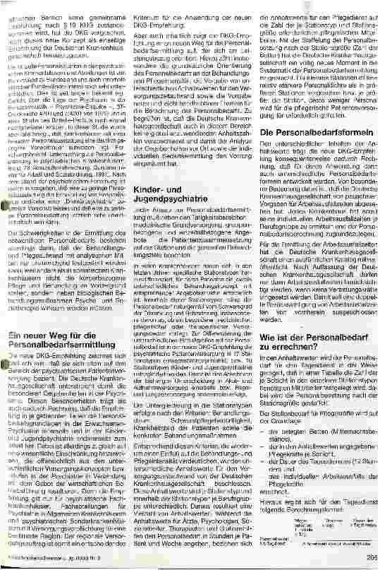Vorschauseite 2: Ermittlung des Personalbedarfs im Pflegedienst nach den neuen Empfehlungen der DKG