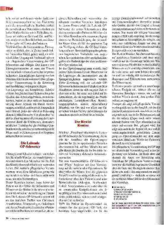 Vorschauseite 3: Verantwortung der Pflege im OP
