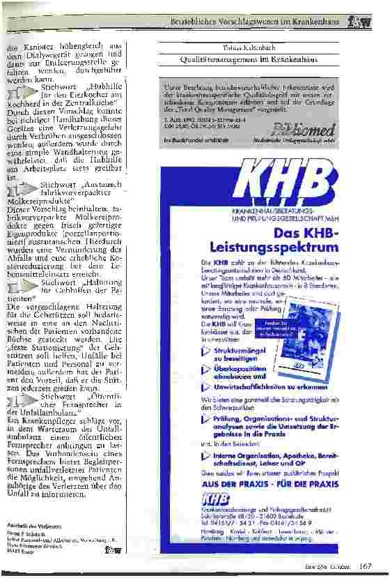 Vorschauseite 4: Betriebliches Vorschlagwesen im Krankenhaus