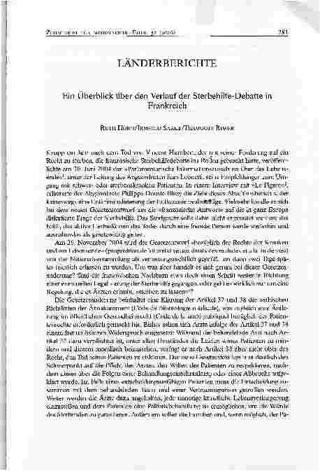 Vorschauseite 1: LÄNDERBERICHTE