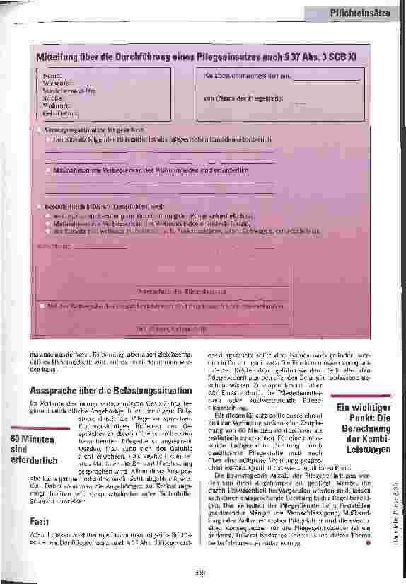 Vorschauseite 5: Aus der Pflicht eine Kür machen Erfahrungen mit § 37 Absatz 3 SGB 11