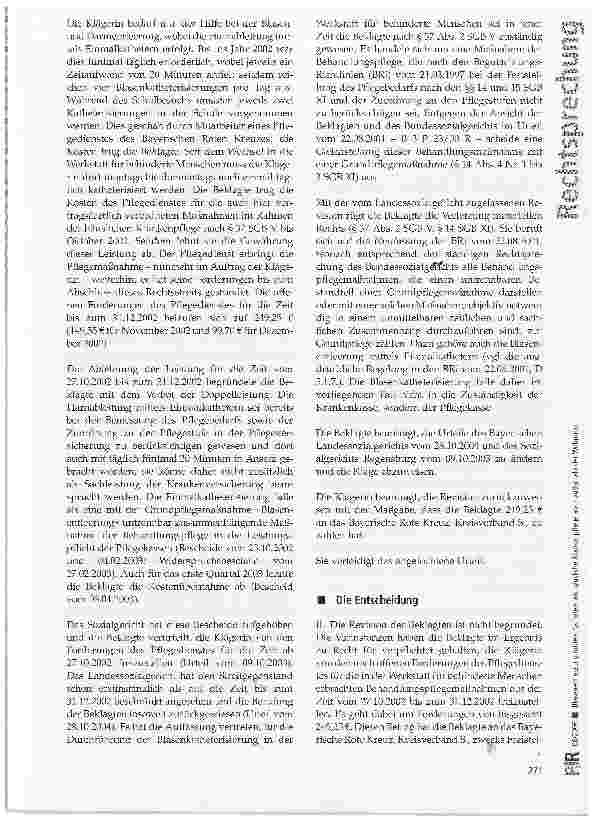Vorschauseite 2: Blasenentleerung mittels Katheters als häusliche Krankenpflege auch außerhalb der Wohnung