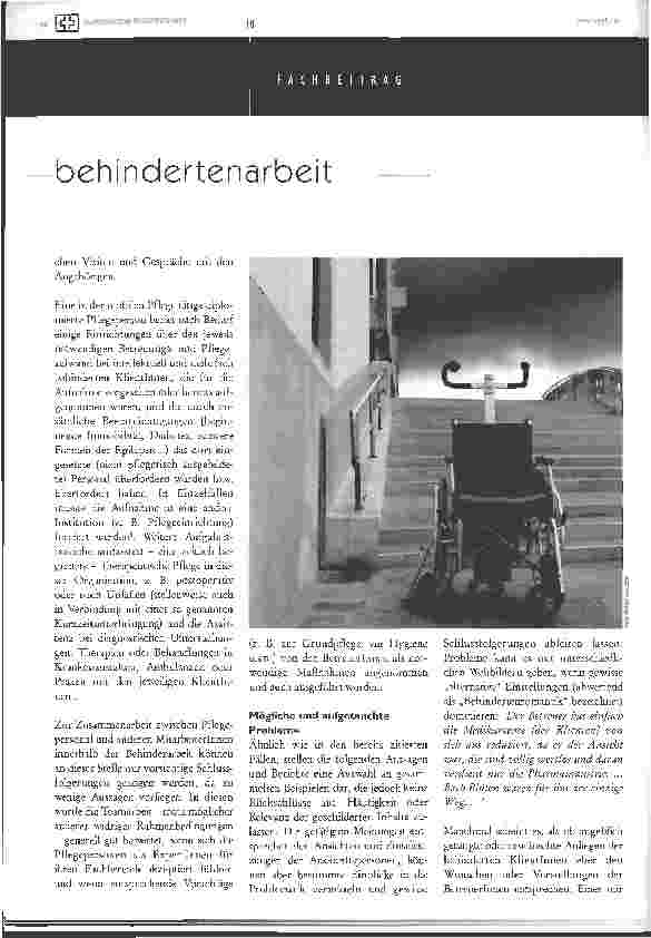 Vorschauseite 3: Behindertenarbeit aus der sicht der Pflege