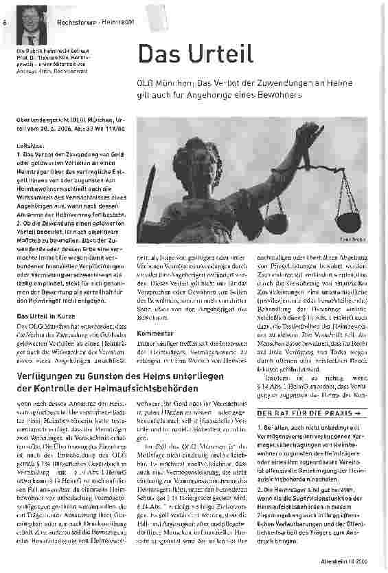 Vorschauseite 1: Klein, Rechtsanwalt Das Urteil