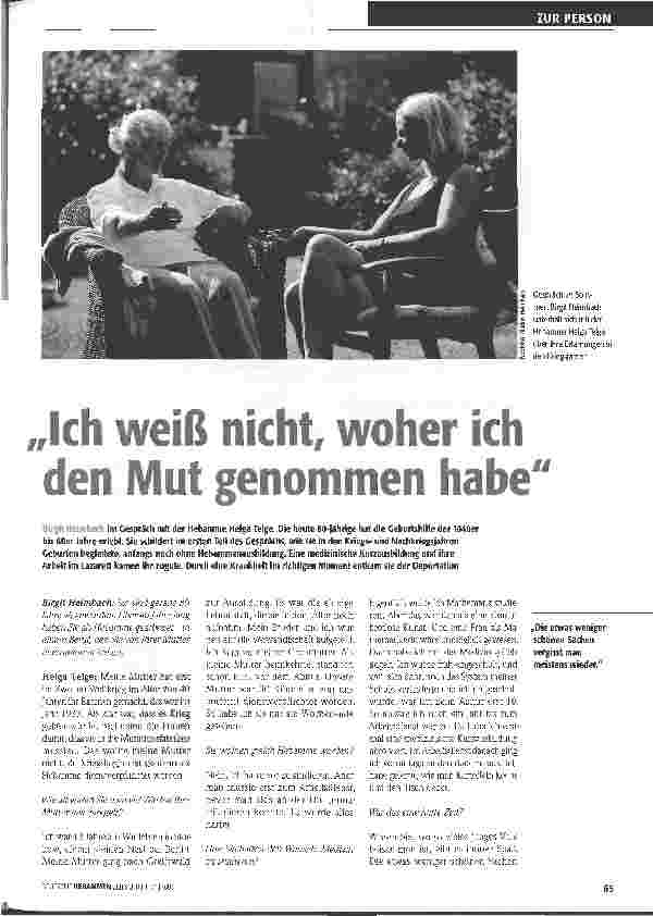 Vorschauseite 1: Ich weiß nicht, woher ich den Mut genommen habe